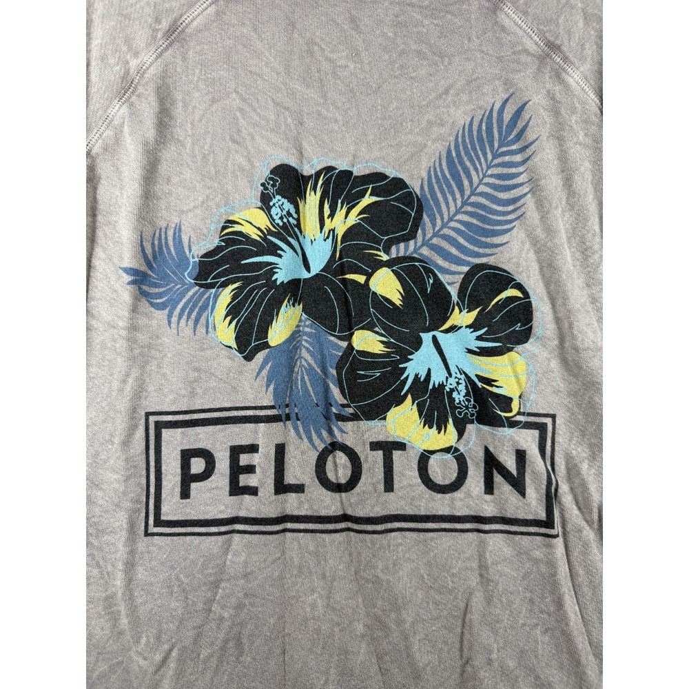Peloton crewneck long sleeve sweatshirt Mens Size XL 100% Cotton Floral